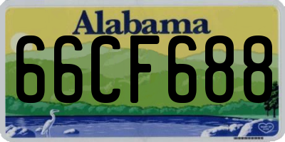 AL license plate 66CF688