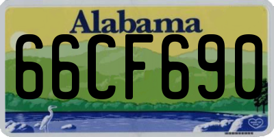 AL license plate 66CF690