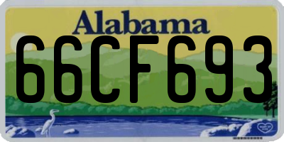AL license plate 66CF693