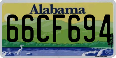 AL license plate 66CF694