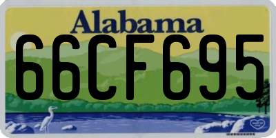 AL license plate 66CF695