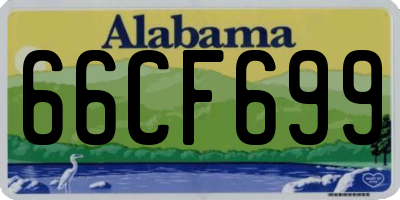 AL license plate 66CF699