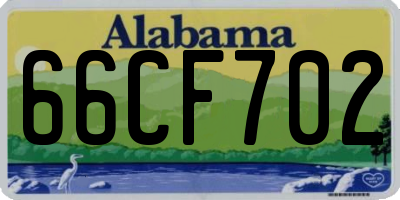 AL license plate 66CF702