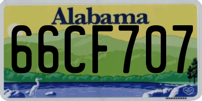 AL license plate 66CF707