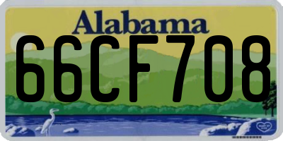AL license plate 66CF708