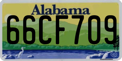 AL license plate 66CF709