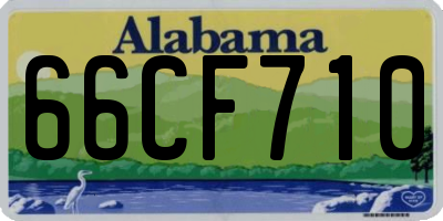 AL license plate 66CF710