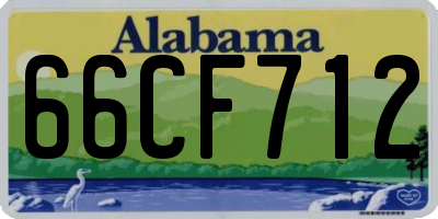 AL license plate 66CF712