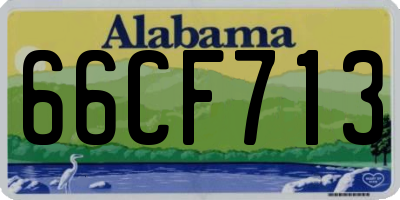 AL license plate 66CF713