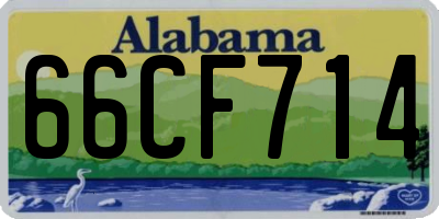 AL license plate 66CF714