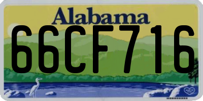 AL license plate 66CF716