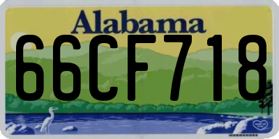 AL license plate 66CF718