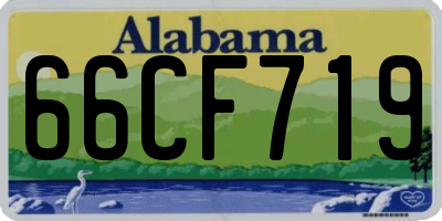 AL license plate 66CF719