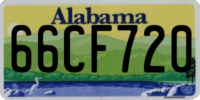 AL license plate 66CF720