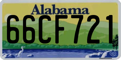 AL license plate 66CF721
