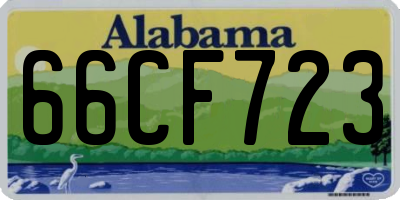 AL license plate 66CF723