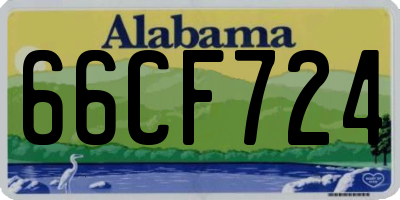 AL license plate 66CF724
