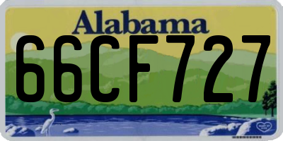 AL license plate 66CF727