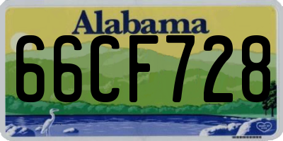 AL license plate 66CF728