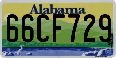 AL license plate 66CF729