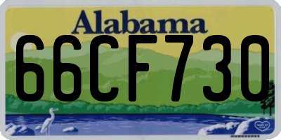 AL license plate 66CF730