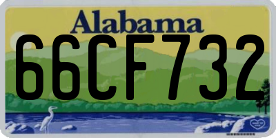 AL license plate 66CF732