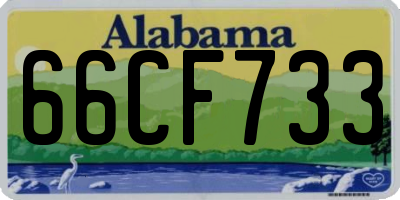 AL license plate 66CF733