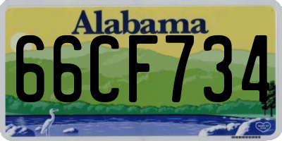 AL license plate 66CF734