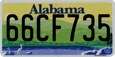 AL license plate 66CF735