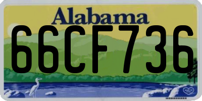 AL license plate 66CF736