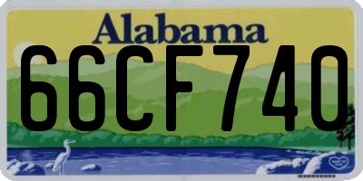 AL license plate 66CF740