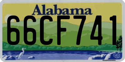 AL license plate 66CF741