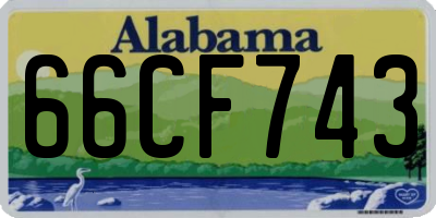 AL license plate 66CF743
