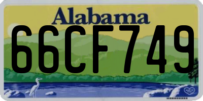 AL license plate 66CF749