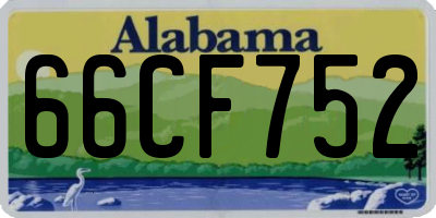 AL license plate 66CF752