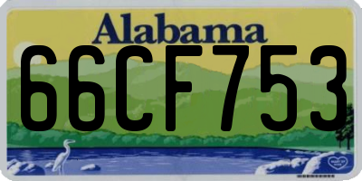 AL license plate 66CF753