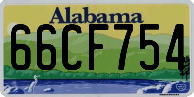 AL license plate 66CF754