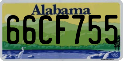 AL license plate 66CF755