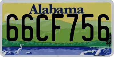 AL license plate 66CF756
