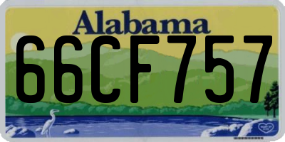 AL license plate 66CF757