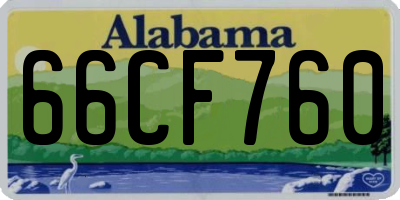 AL license plate 66CF760