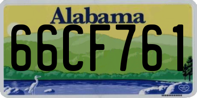 AL license plate 66CF761
