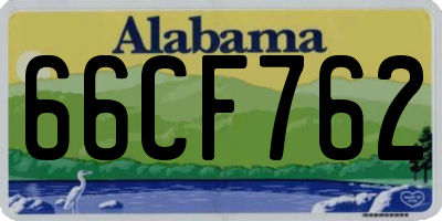 AL license plate 66CF762