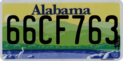 AL license plate 66CF763
