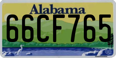 AL license plate 66CF765