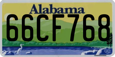 AL license plate 66CF768