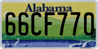 AL license plate 66CF770