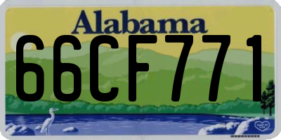 AL license plate 66CF771