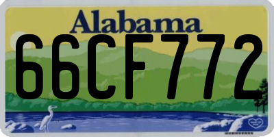 AL license plate 66CF772