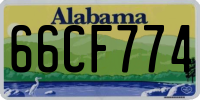 AL license plate 66CF774